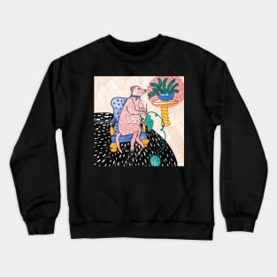 Knitting Dog Crewneck Sweatshirt